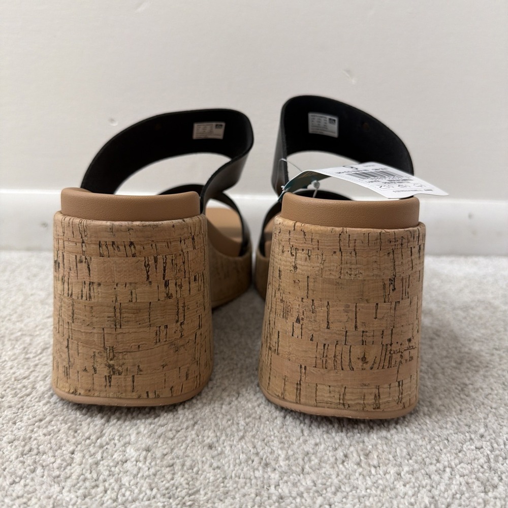 Reef Sunset Ibiza Wedge Sandals Women's Size 9 Black Tan Summer Coastal Straps - Picture 4 of 6